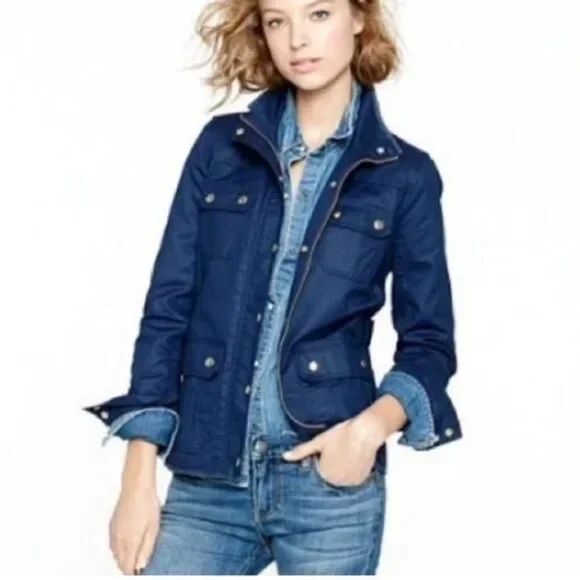 J. Crew Downtown Field Utility Military Relaxed boyfriend fit Jacket Siz…